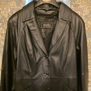 Gorgeous Buttery Soft Black Leather w/ Thermalite Full-Length Trench Coat Men L